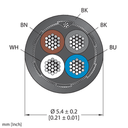 Thumbnail for CABLE4X0.34-SH-PUR-BK-150M/TXL