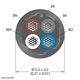 Thumbnail for CABLE4X0.34-SH-PUR-BK-150M/TXL