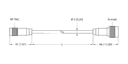 T-UHF-CBL-RG58-RPTNC-6-N-M