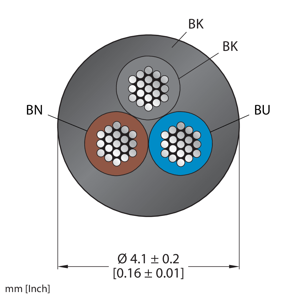 CABLE3X0.34-XX-PUR-BK-100M/TXL