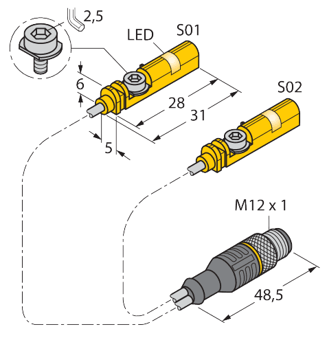 BIM-UNT-2AP6X-0.15/2.5-RSC4.4T/S1290