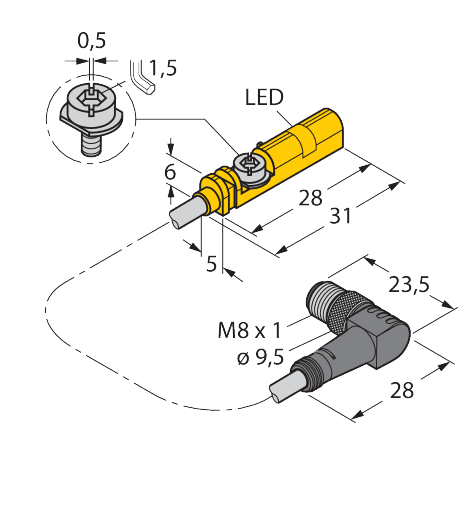 BIM-UNT-AP6X-2.5-PSW3M/S1139